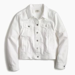 J. Crew denim white jacket. Never been worn.
